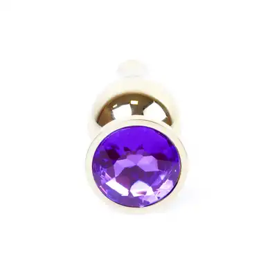 Plug-Jawellery Gold BUTT PLUG- Purple