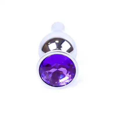 Plug-Jawellery Silver BUTT PLUG- Purple
