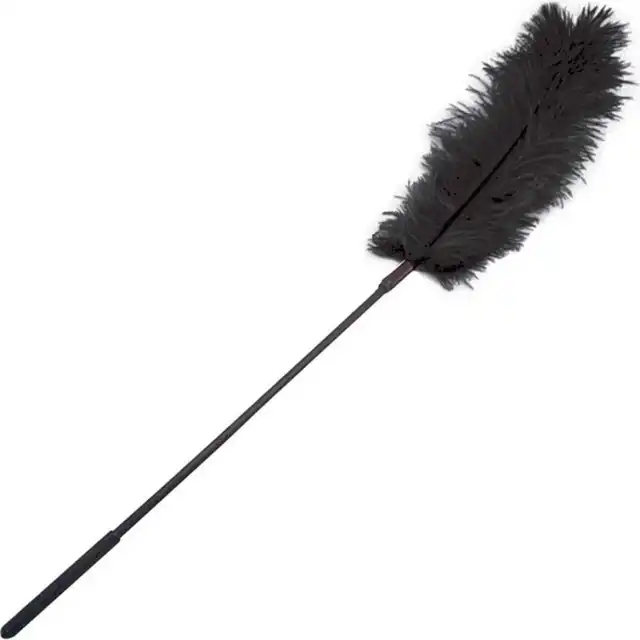  Easy Toys - Feather Tickler Black XL. Czarne piórko do łaskotania 70 cm