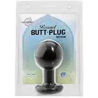 Doc Johnson - Round Butt Plug Medium. Czarny, niezwykle przyjemny w dotyku plug analny