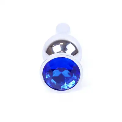 Plug-Jawellery Silver BUTT PLUG- Dark Blue