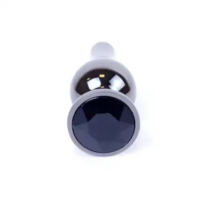 Plug-Jawellery Dark Silver BUTT PLUG- Black