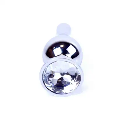 Plug-Jawellery Silver BUTT PLUG- Clear