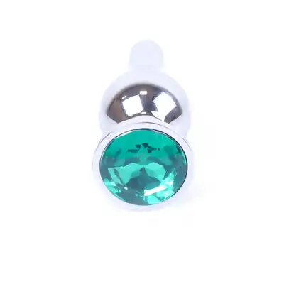 Plug-Jawellery Silver BUTT PLUG- Green