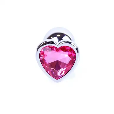 Plug-Jawellery Silver  Heart PLUG- Pink