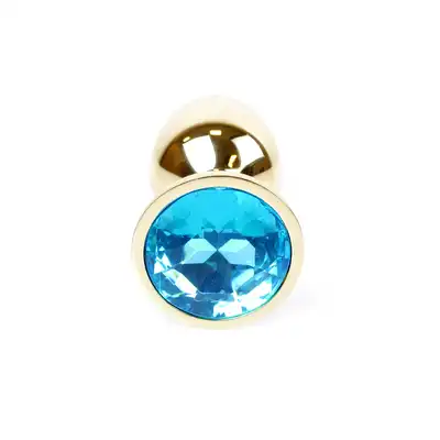 Plug-Jawellery Gold PLUG- Light Blue
