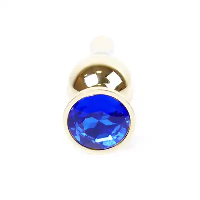 Plug-Jawellery Gold BUTT PLUG- Dark Blue