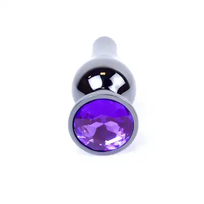 Plug-Jawellery Dark Silver BUTT PLUG- Purple