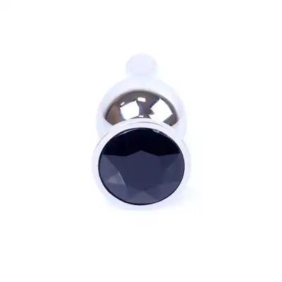 Plug-Jawellery Silver BUTT PLUG- Black