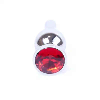 Plug-Jawellery Silver BUTT PLUG- Red