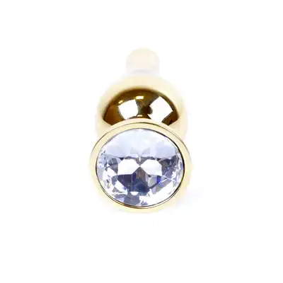 Bseries - Plug-Jawellery Gold BUTT PLUG- Clear
