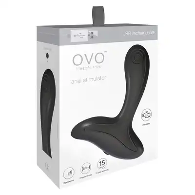 Plug/vibr-OVO Q1 ANAL STIMULATER BLACK