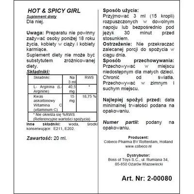 Supl.diety-Hot Spicy Girl 20ml