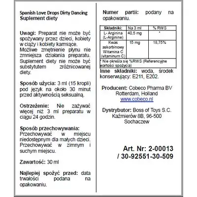 Supl.diety-SPANISH LOVE DROPS DD 30 ML