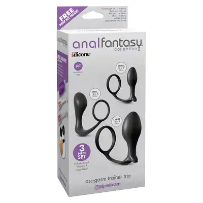 Plug-ASS GASM COCK TRAINER TRIO BLACK