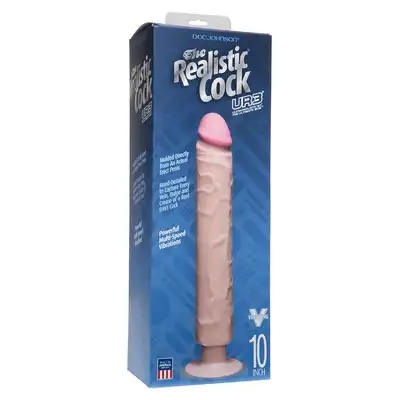 Wibrator-UR3 COCK VIBR 10"""" NO BALLS FLESH