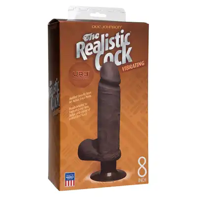 Wibrator-THE REALISTIC COCK VIBR 8"""" BLACK