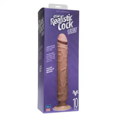 Wibrator-UR3 COCK VIBR 10"""" NO BALLS BROWN