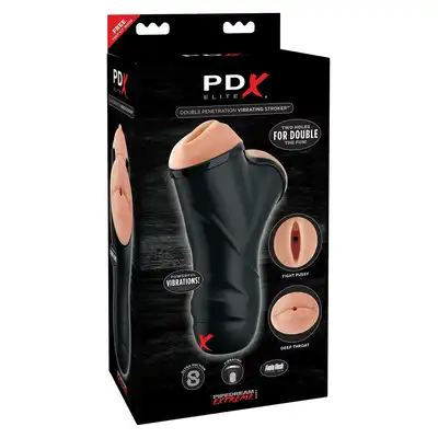Masturbator-PDX DOUBLE PENETRATION VIBR STROKER