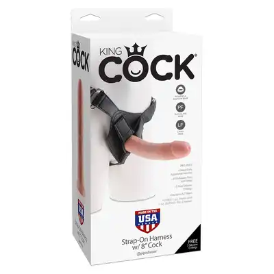 Proteza-STRAP-ON HARNESS W/8"""" COCK FLESH
