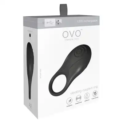 Pierścień-OVO A2 VIBRATING COUPLE`S RING BLACK