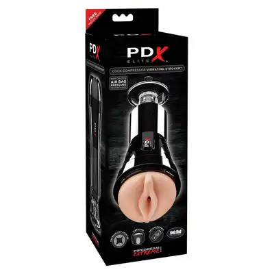 Masturbator-PDX COCK COMPRESSOR VIBR STROKER