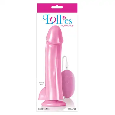 Lollies - Sugardaddy Pink. Wibrator sterowany pilotem 18,5 cm. Ultra gładki, regulacja wibracji!