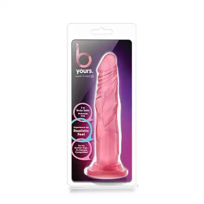 Blush - B-Yours Sweet'N Hard.  Ralistyczne dildo z przyssawką dla niezapomnianych doznań w kolorze różu