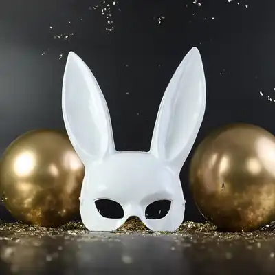 Leg Avenue - Maska-MASQUERADE RABBIT MASK WHITE. Bestseller!