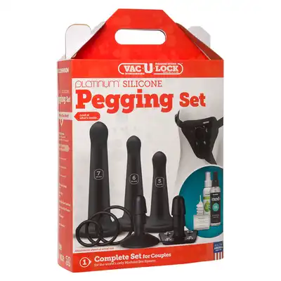 Proteza-VACULOCK SILICONE PEGGING SET BLACK