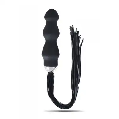 Dark Side - Wavy Anal Whip. Niepowtarzalna okazja. Dildo analne z pejczem - 2 w 1! 
