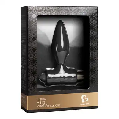 Plug/vibr-PETTITE SENSATIONS PLUG BLACK