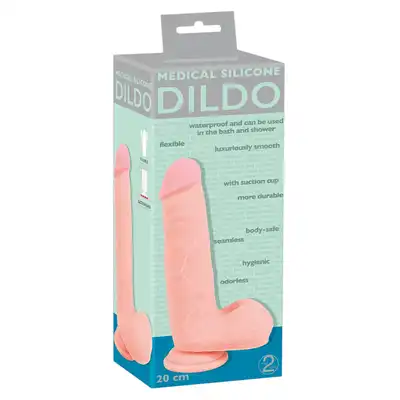 You2Toys - Medical Silicone Dildo - realistyczne 20 cm dildo, z nim zaspokoisz wszystkie swoje potrzeby. Mega Sale!