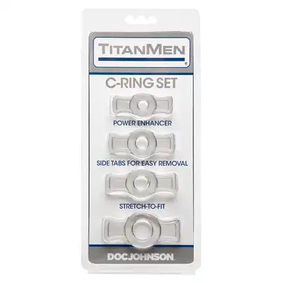 Pierścień-TITANMEN COCKRING SET CLEAR