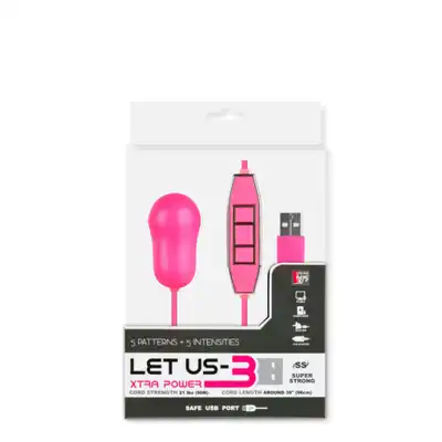 Jajko/wibr-LET US-B 10 RHYTHMS BULLET LARGE PINK
