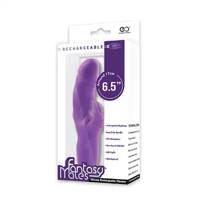 Wibrator-MATES FANTASY RECHARGE VIBRATOR PURPLE