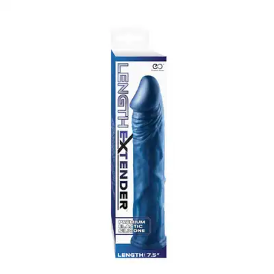 Stymulator-LENGTH EXTENDER SLEEVE 7.5INCH BLUE
