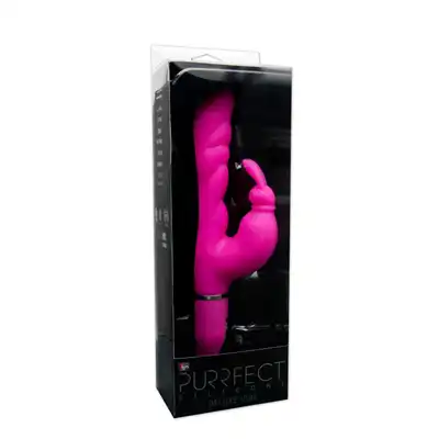 Wibrator-PURRFECT SILICONE DELUXE DUO VIBE PINK