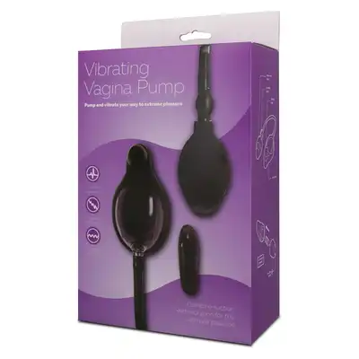 Pompka-VIBRATING VAGINA PUMP BLACK. Mega Sale!
