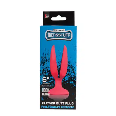 Plug-MENZSTUFF FLOWER BUTT PLUG 6INCH RED
