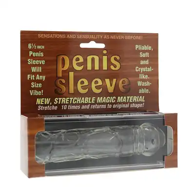 Stymulator-NEW STRETCHABLE 6.5 PENIS SLEEVE CLEAR