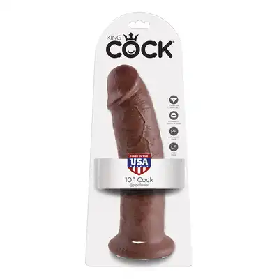 Pipedream - King Cock 10". Realistyczne brązowe 22,5cm dildo z żyłkami dające niezapomniane wrażenia