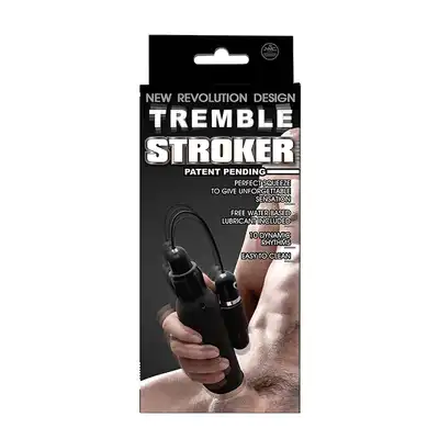 Masturbator-TREMBLE STROKER 10FUNCTION BLACK