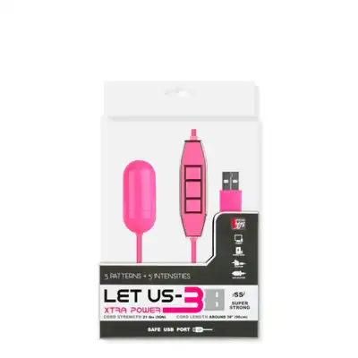 Jajko/wibr-LET US-B 10 RHYTHMS BULLET MEDIUM PINK