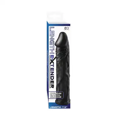 Stymulator-LENGTH EXTENDER SLEEVE 7.5INCH BLACK