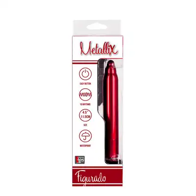 Wibrator-METALLIX FIGURADO BULBED VIBRATOR RED