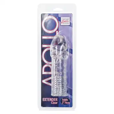 Calexotics - Apollo Extender Clear. Przedłużka żelowa stymulująca. Dodaje 5 cm
