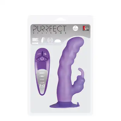 Wibrator-PURRFECT SILICONE SUCTION CUP DUO VIBE