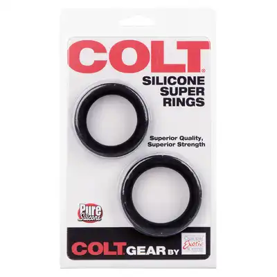 Pierścień-COLT SILICONE SUPER RINGS BLACK