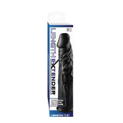 Stymulator-LENGTH EXTENDER SLEEVE 7.5INCH BLACK